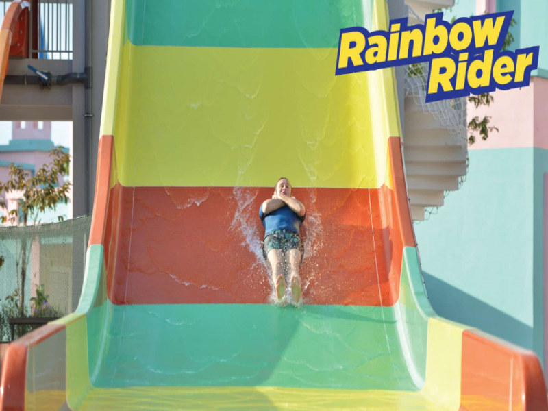 Rainbow rider water attraction at Splash Out Langkawi